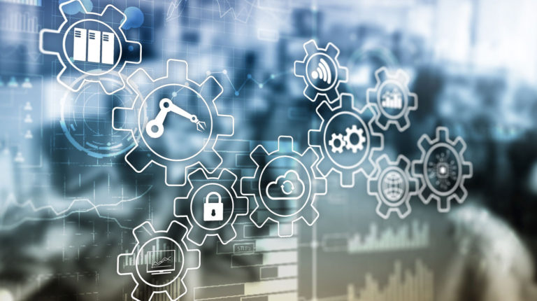abstract IIOT Smart Factory artwork