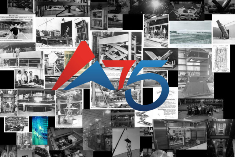 75th anniversary graphic with collage of images