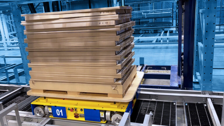 Material Lifts for Automated Guided Vehicle Systems - Autoquip