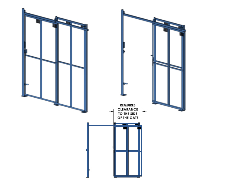 Horizontal acting gate.