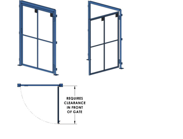 Single swing gate.