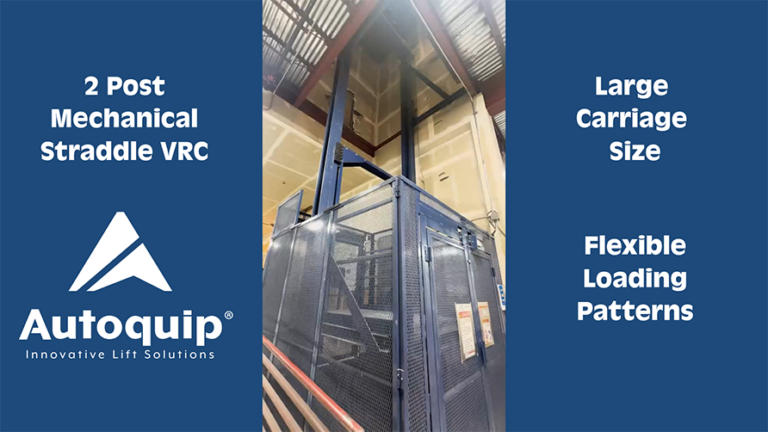 Mechanical Straddle VRC Transports Donated Goods To Three-Levels